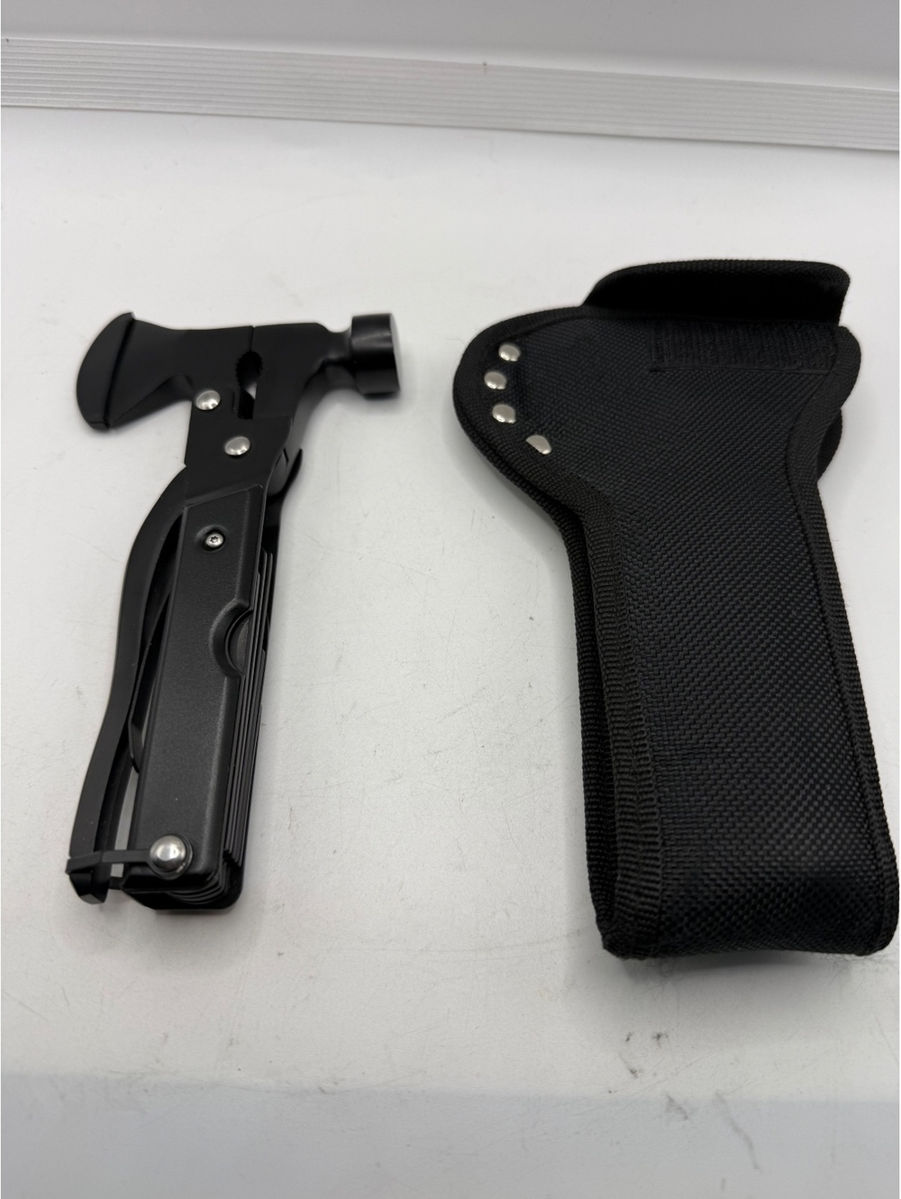 Multi-Tool Hammer with Pliers and Accessories in Black with Carrying Case